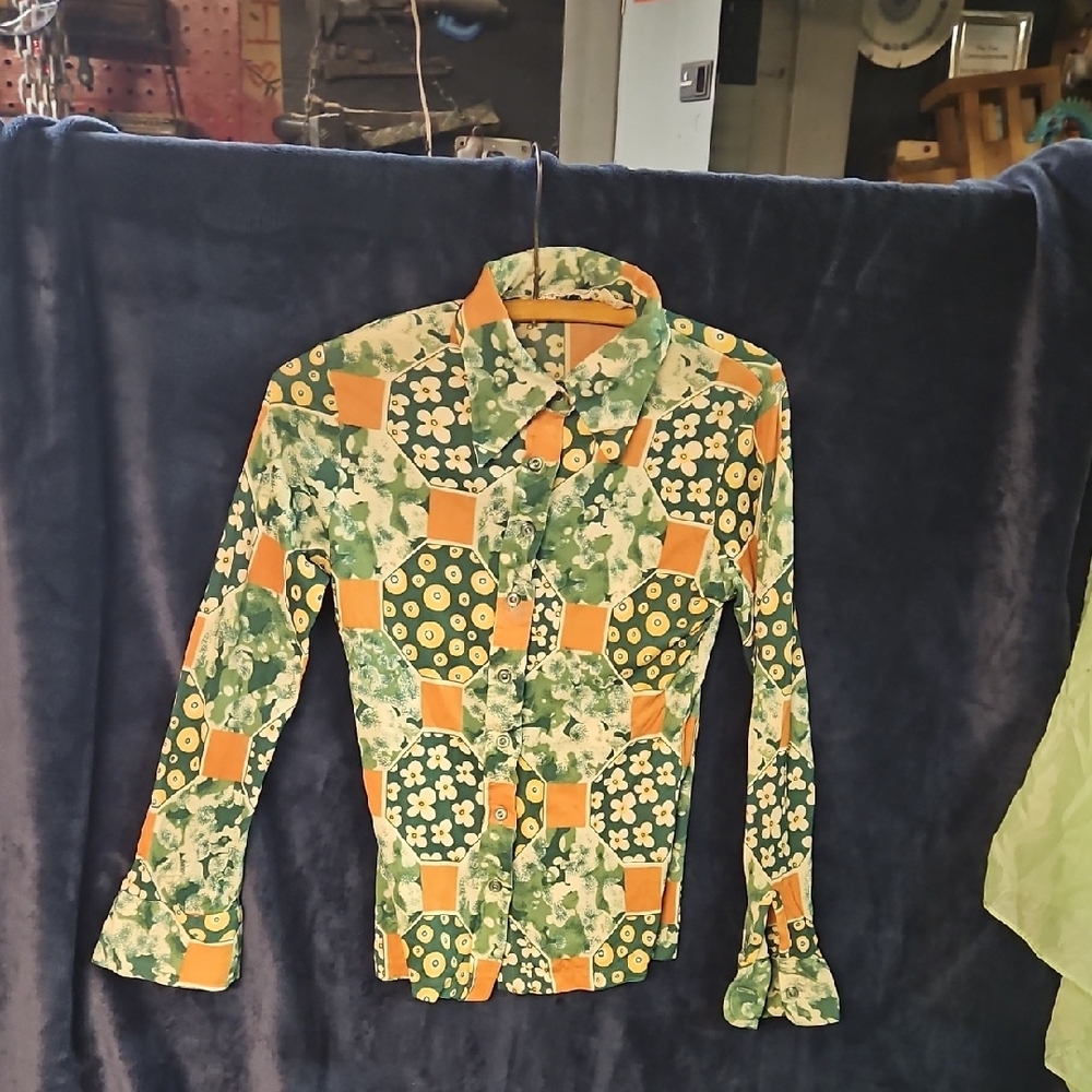 Vintage Boy's Multicolor Patterned Shirt